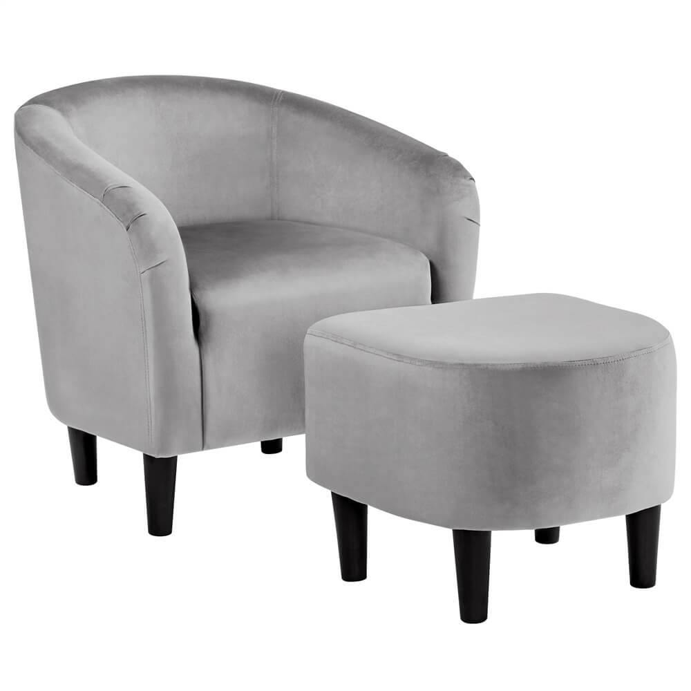 Yaheetech Accent Arm Chair with Ottoman - Image 5