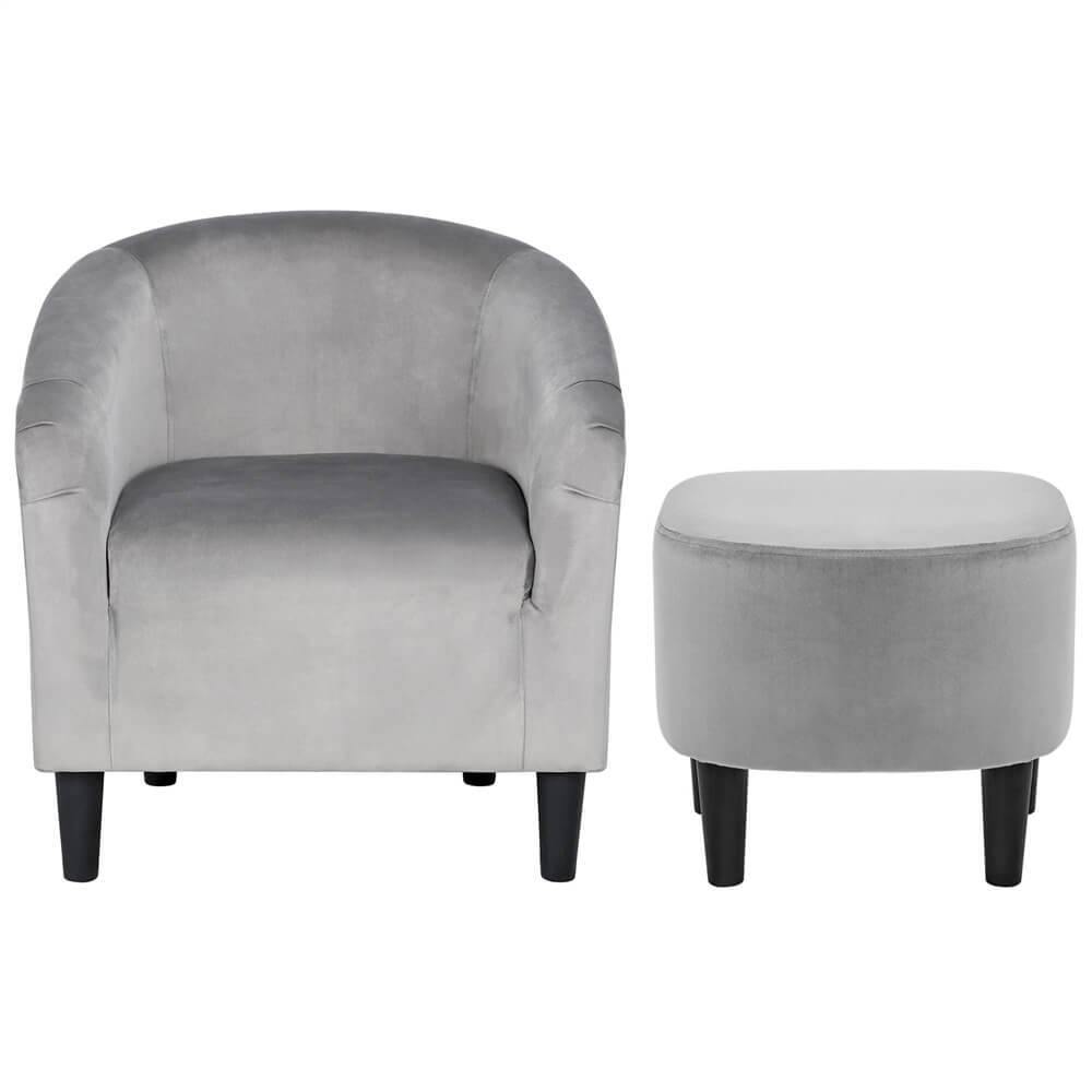 Yaheetech Accent Arm Chair with Ottoman - Image 2