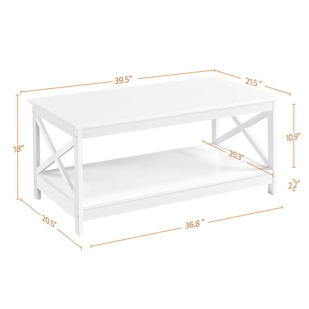 Yaheetech X-Design Coffee Table - Image 3