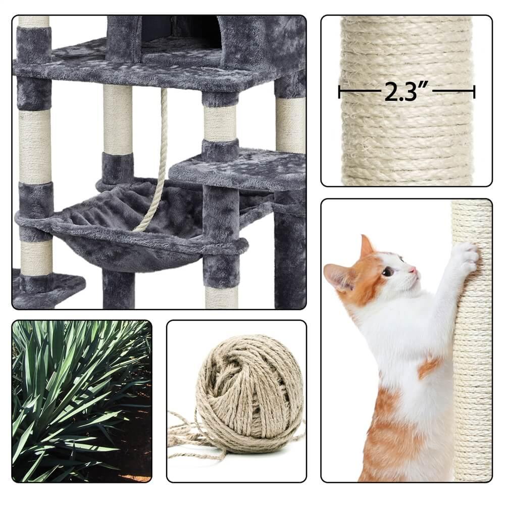 Yaheetech Cat Tree Condo for Medium/Large Cats 59 Inch - Image 8
