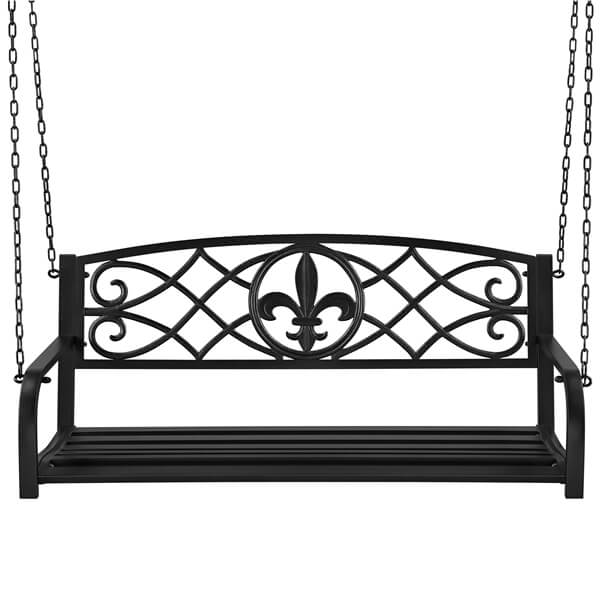 Yaheetech Black Outdoor Porch Swing - Image 2