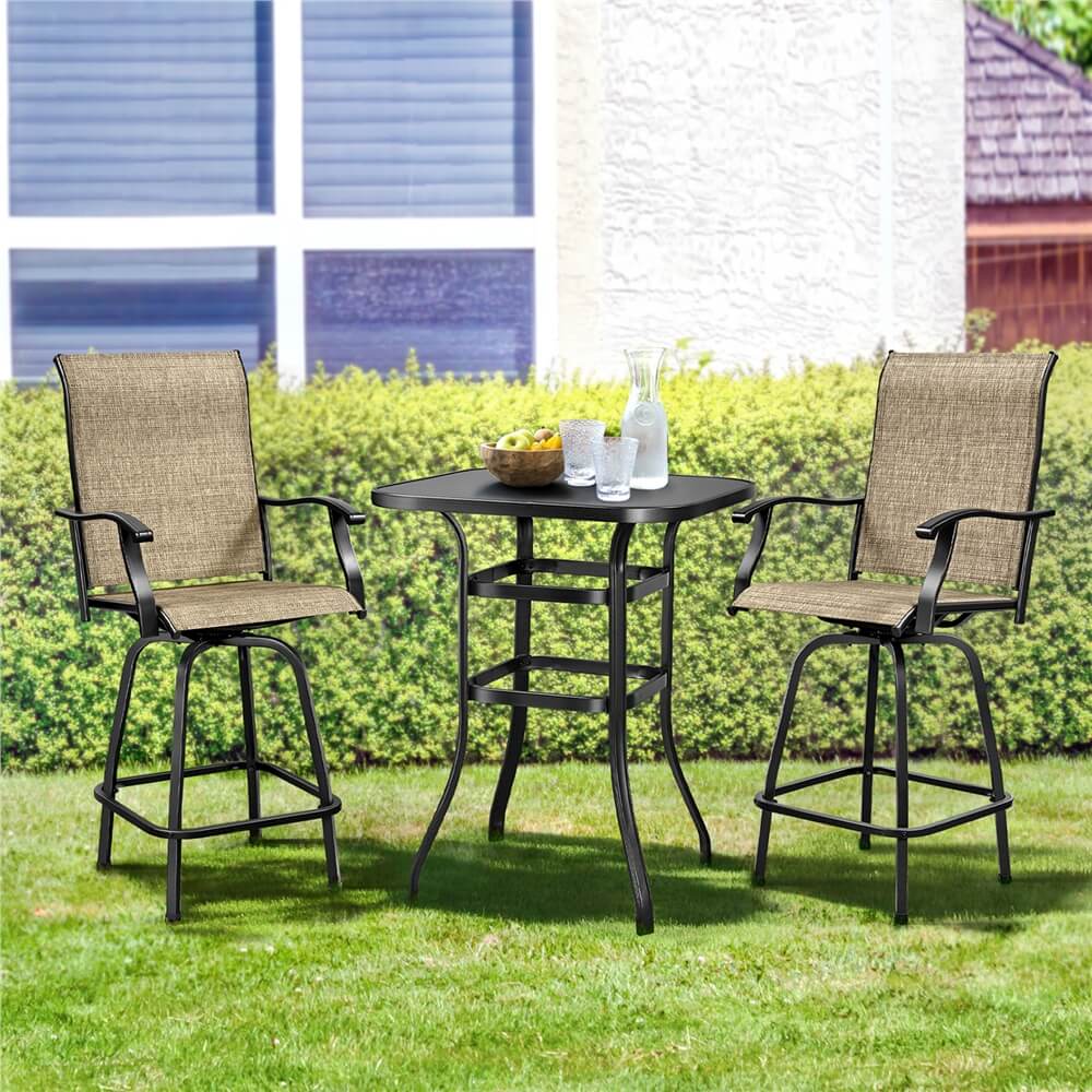 Yaheetech Patio Bar Table Tempered Glass - Image 15