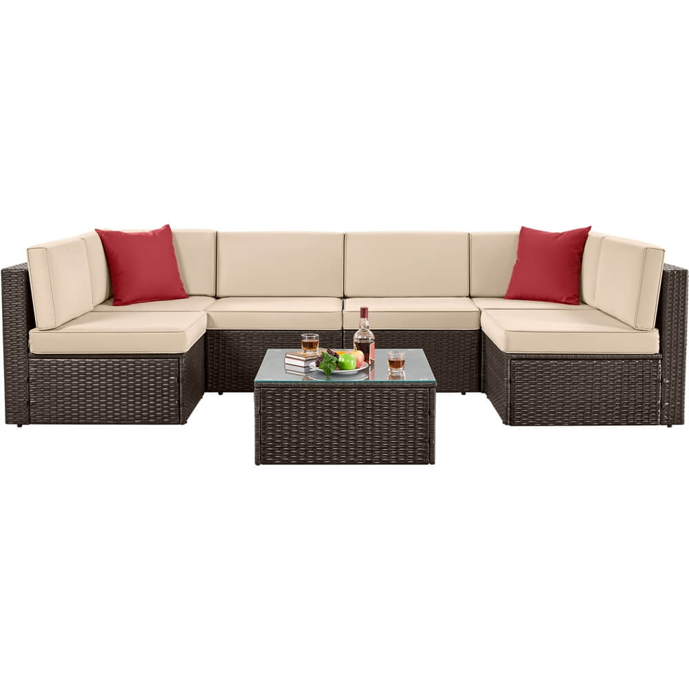 Yaheetech 7 Pieces Rattan Patio Furniture Set - Image 2