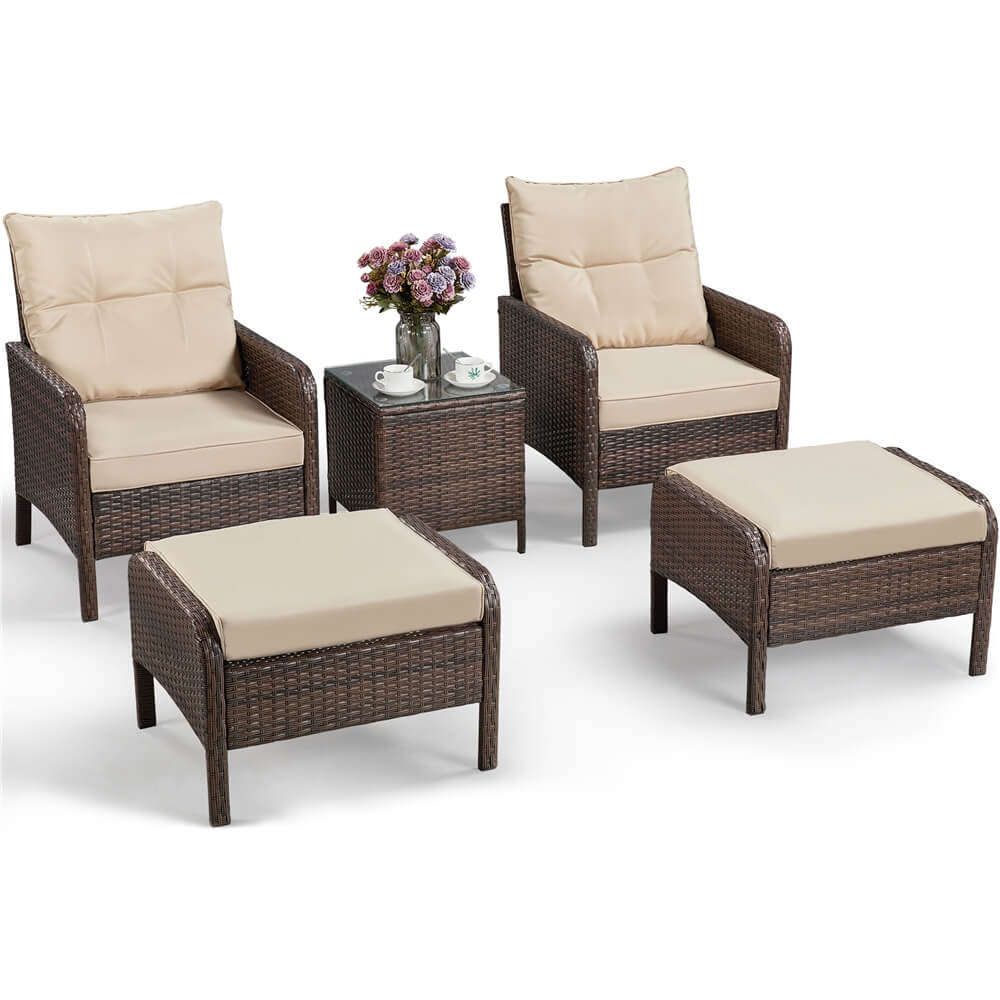 Yaheetech 5-Piece Outdoor Conversation Set - Image 2