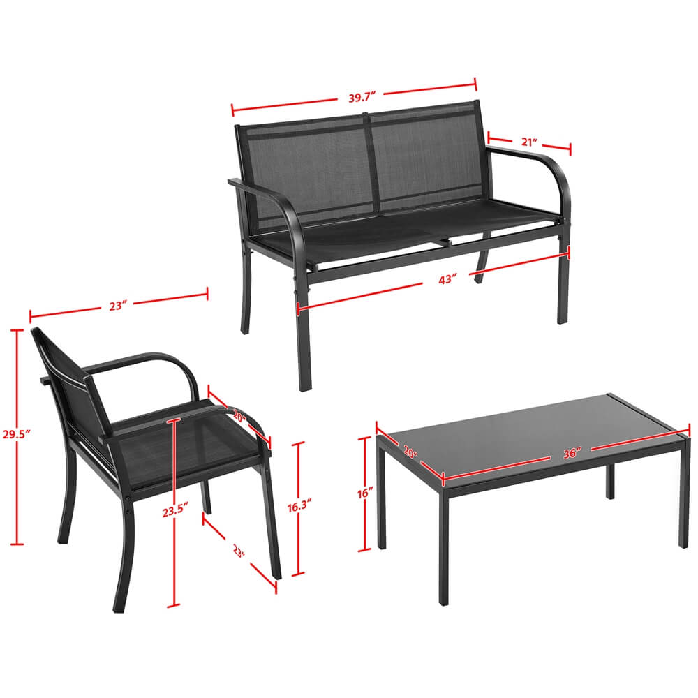 Yaheetech 4 Piece Outdoor Furniture Set - Image 2