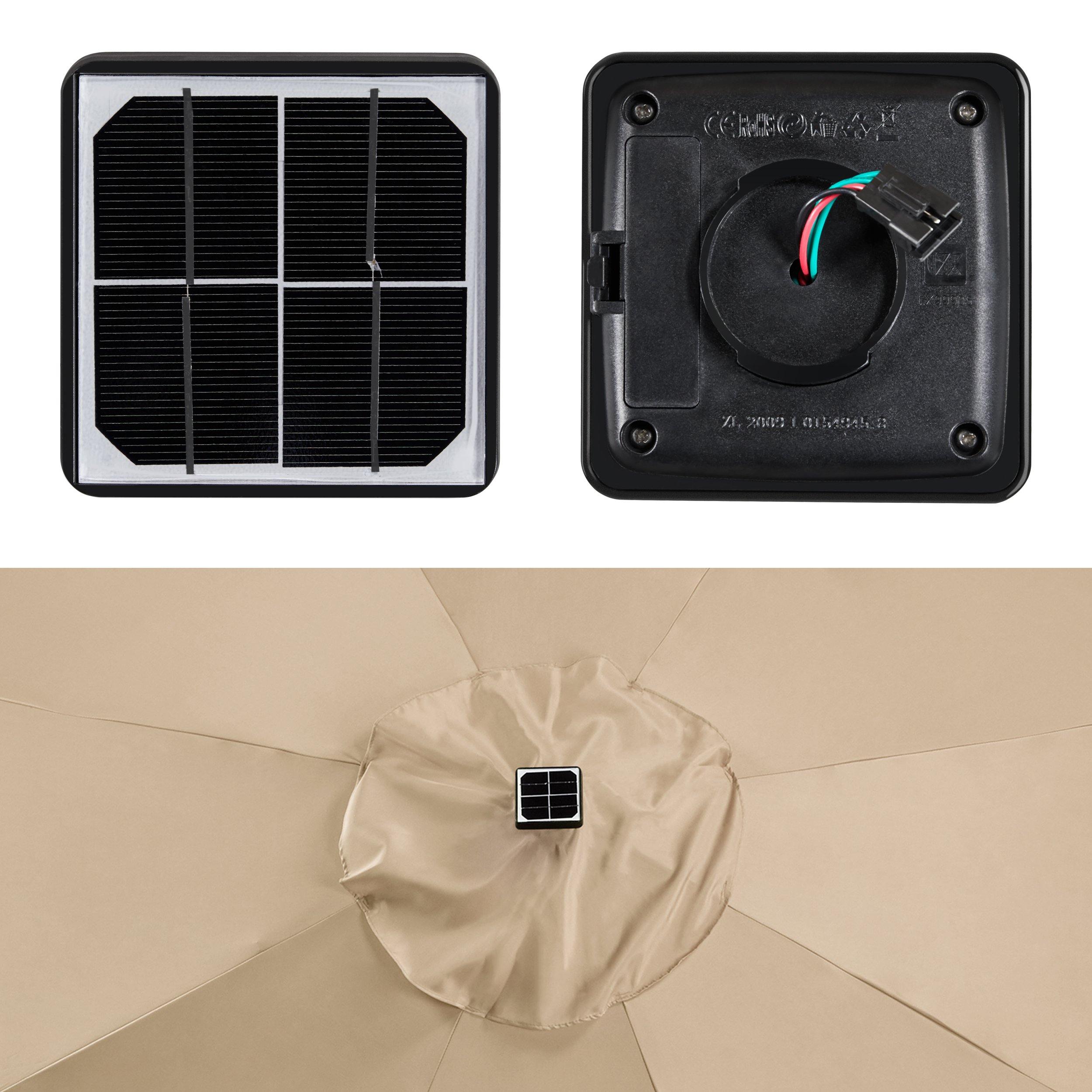 Yaheetech 7.5FT Solar Powered Patio Umbrella - Image 9