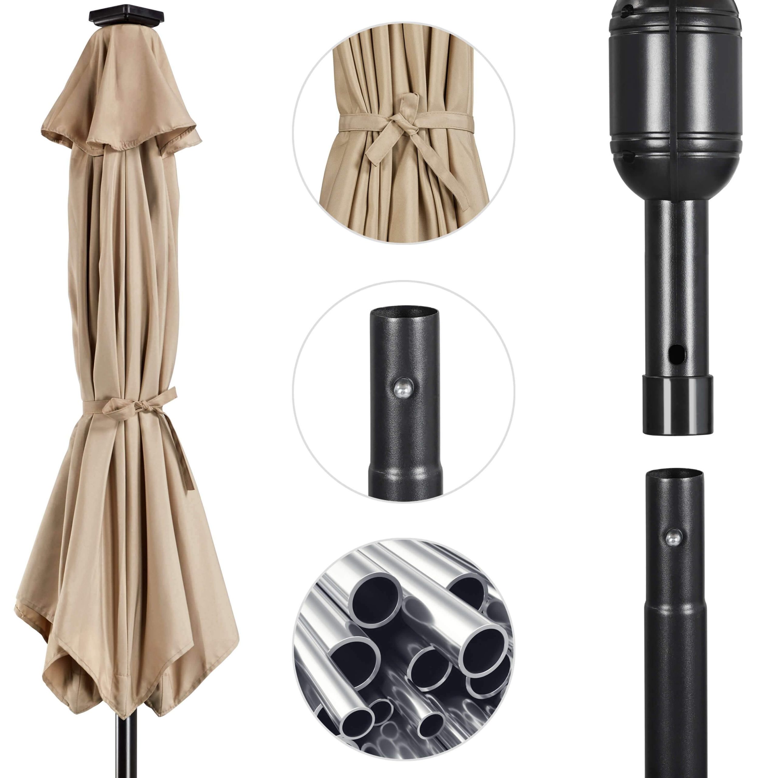 Yaheetech 9FT Solar Powered Patio Umbrella - Image 12