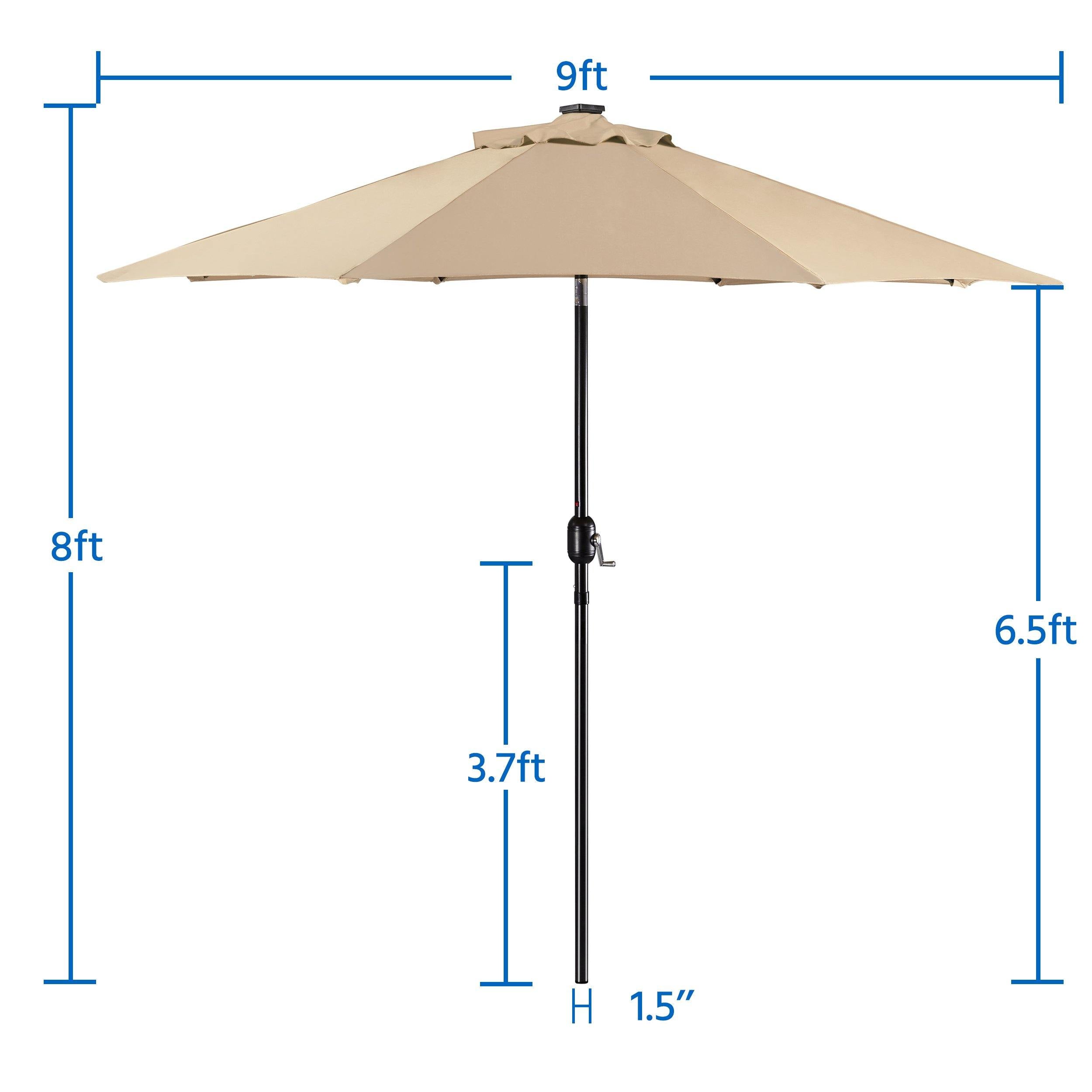 Yaheetech 7.5FT Solar Powered Patio Umbrella - Image 3