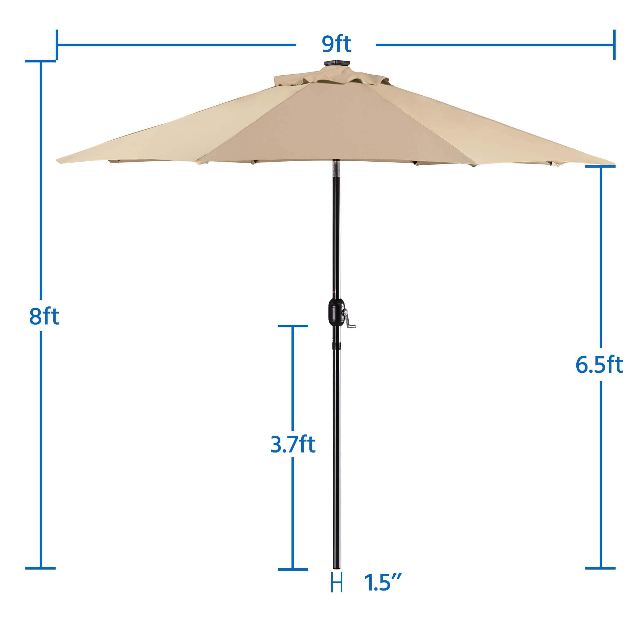 Yaheetech 9FT Solar Powered Patio Umbrella - Image 11