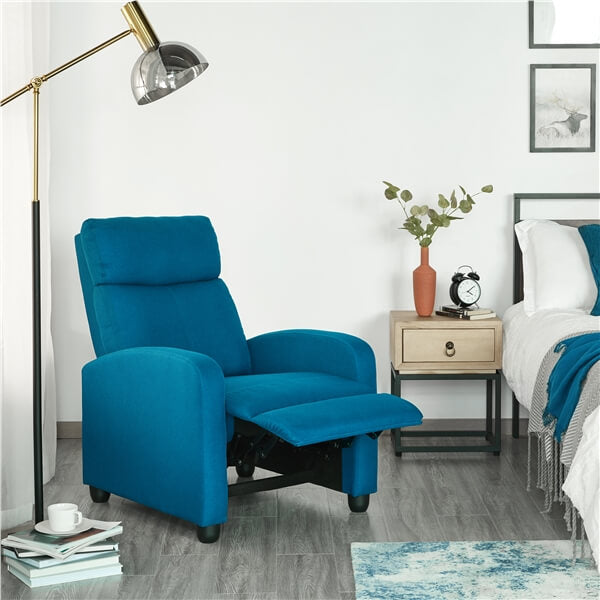 Yaheetech Fabric Recliner Chair Blue - Image 8