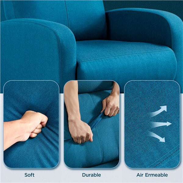 Yaheetech Fabric Recliner Chair Blue - Image 6