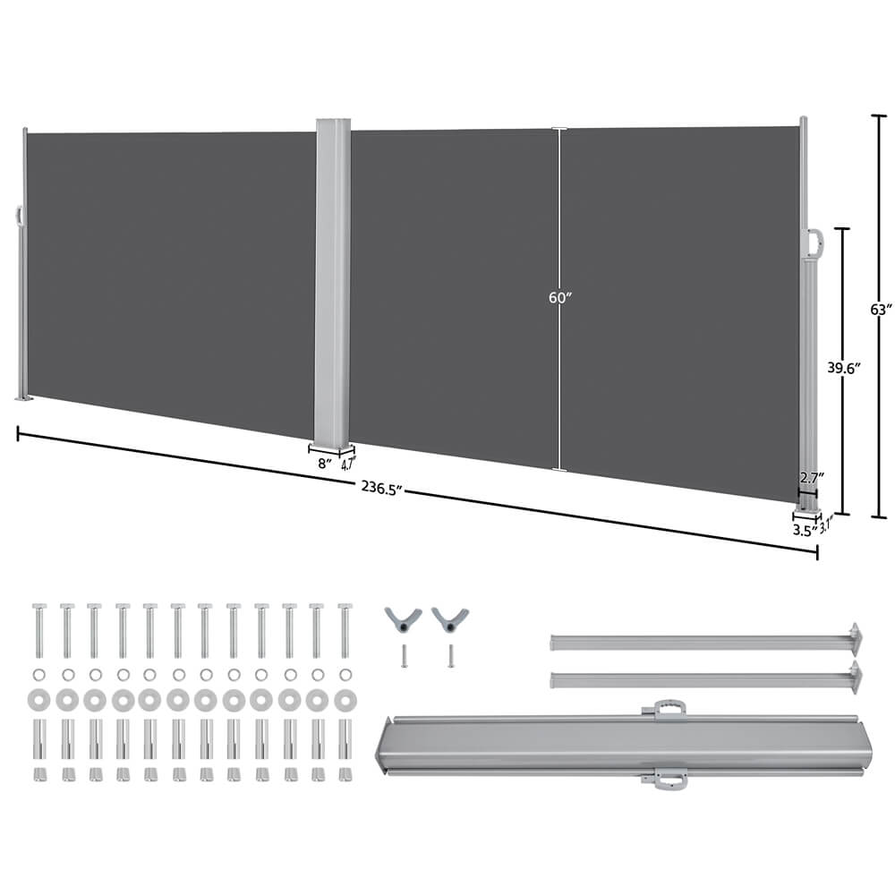 Yaheetech 236 x 63in Double Side Awning - Image 3