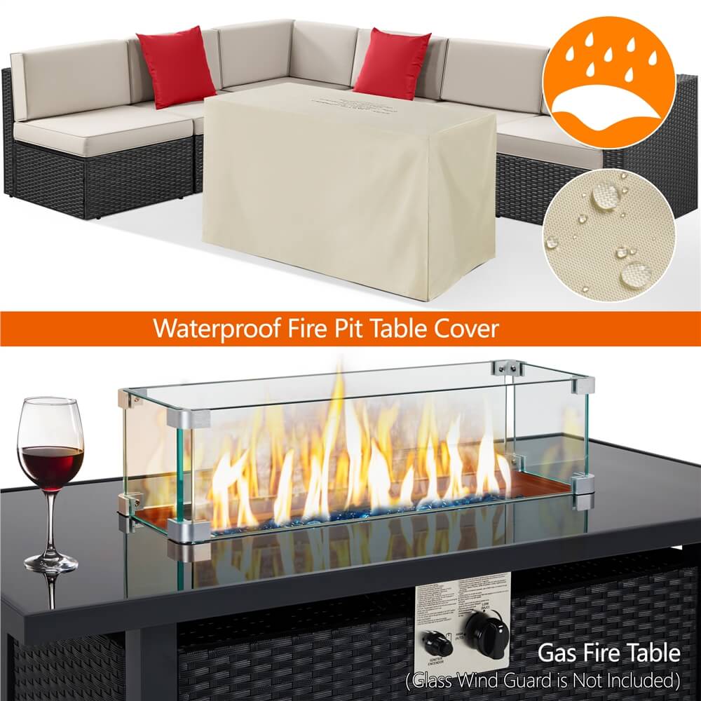 Yaheetech 43'' Propane Fire Pit Table - Image 6