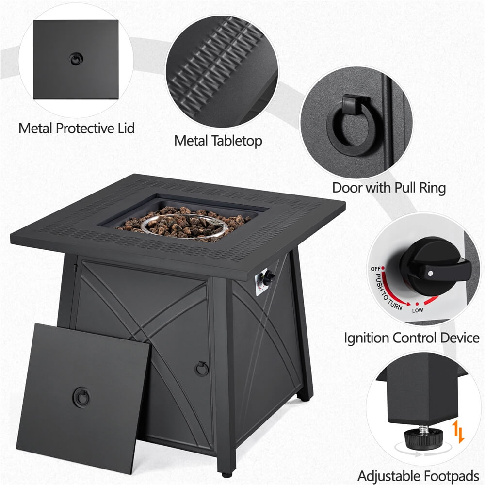 Yaheetech 28'' Propane Fire Pit Table - Image 6
