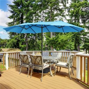 Yaheetech 15 ft Twin Patio Parasol