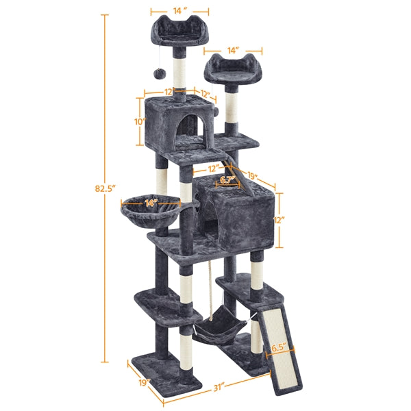 Yaheetech 82.5in Large Cat Tree - Image 6