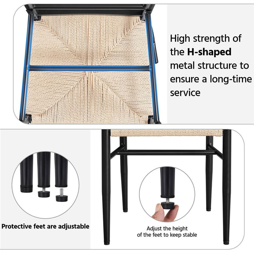 Yaheetech 2PCS Weave Arm Chair - Image 11