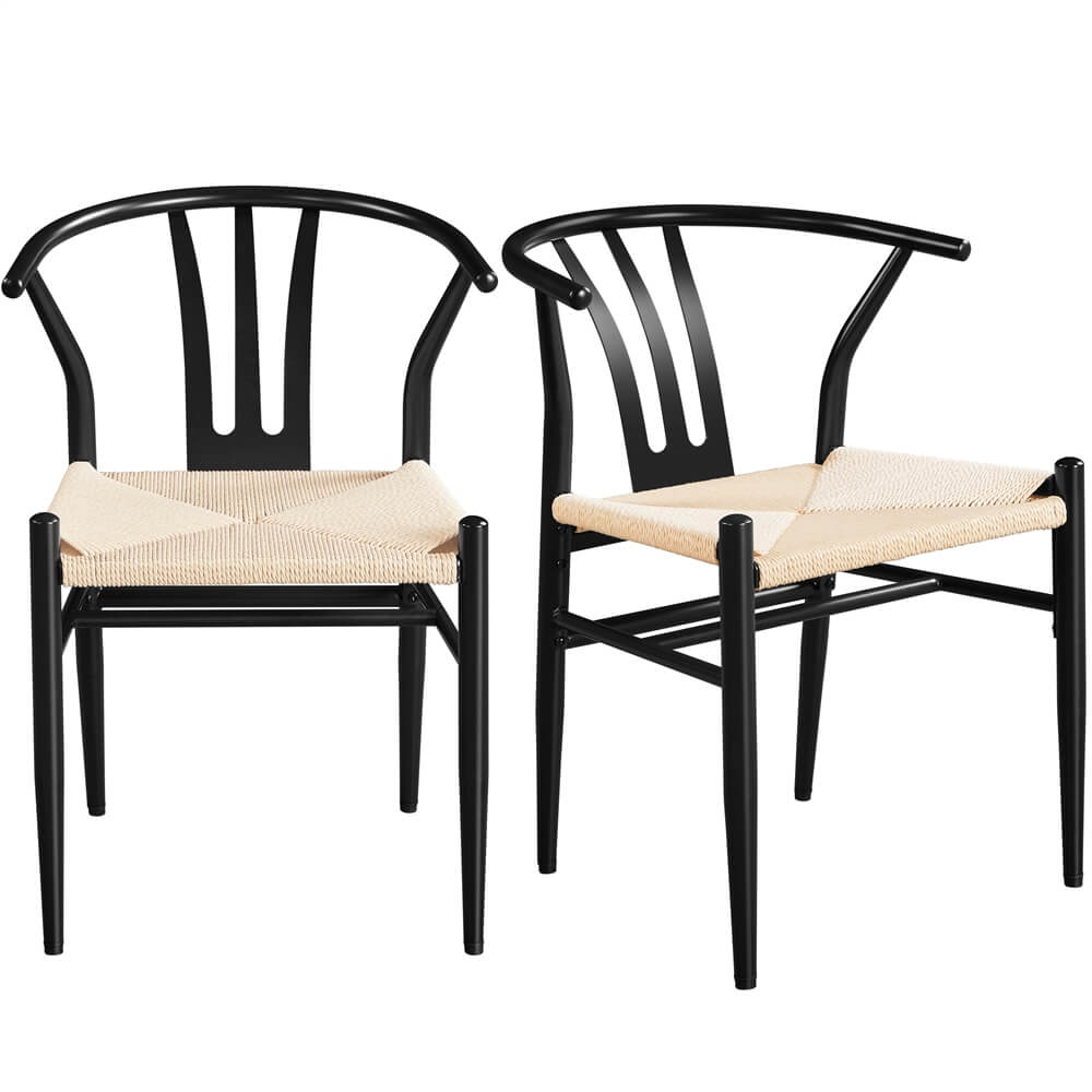 Yaheetech 2PCS Weave Arm Chair - Image 2
