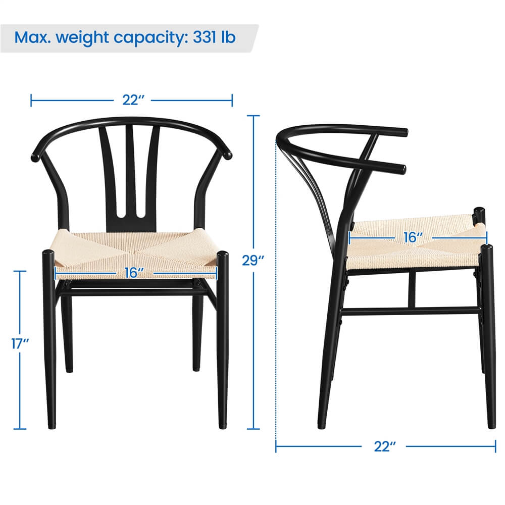 Yaheetech 2PCS Weave Arm Chair - Image 10