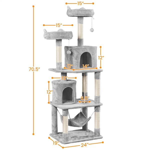 Yaheetech 70.5-inch Large Cat Tree - Image 5