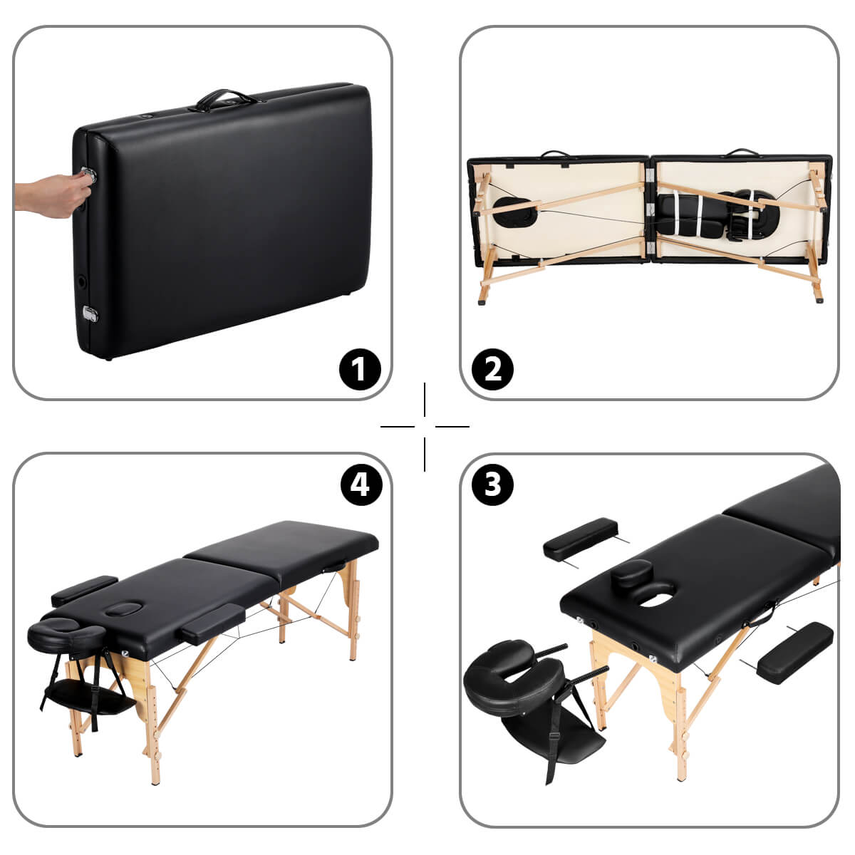 Yaheetech Adjustable Massage Table Bed - Image 9
