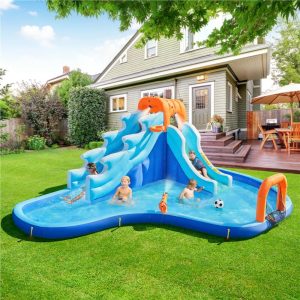 Yaheetech Dual Lane Inflatable Water Slide