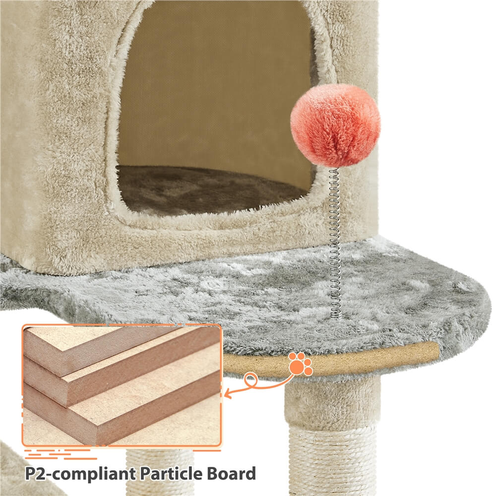 Yaheetech 65in Cute Cat Tree - Image 7
