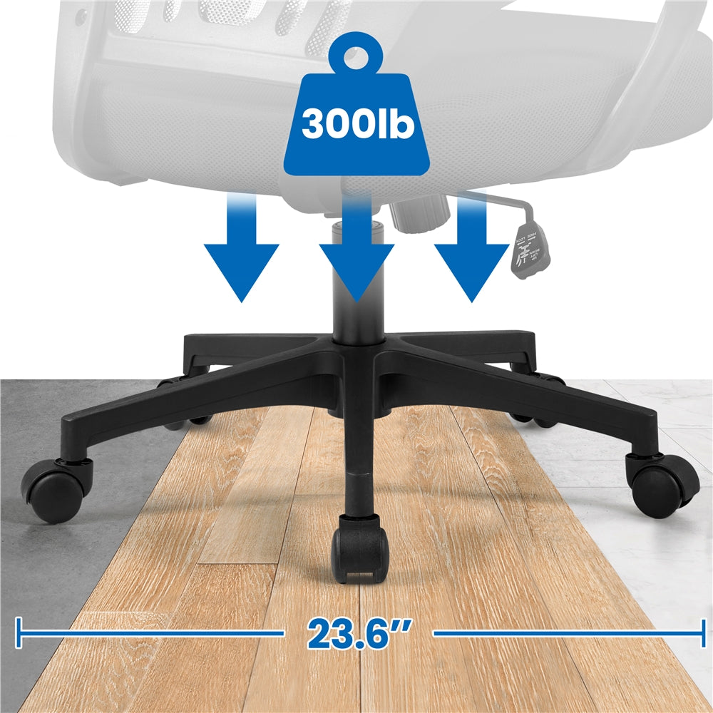 Yaheetech Mid-Back Height Adjustable Ergonomic Mesh Office Chair - Image 11