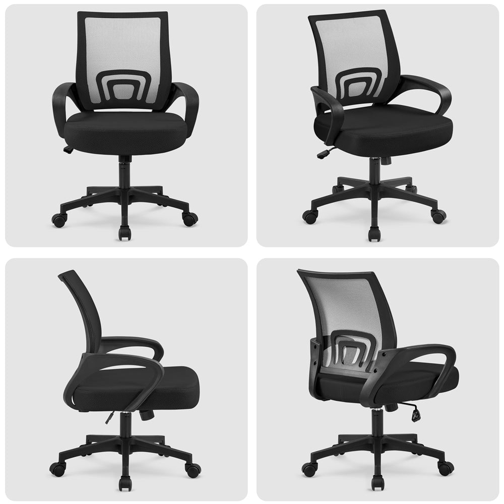 Yaheetech Mid-Back Height Adjustable Ergonomic Mesh Office Chair - Image 5