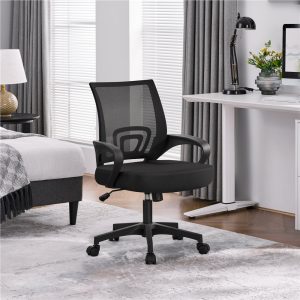 Yaheetech Mid-Back Height Adjustable Ergonomic Mesh Office Chair