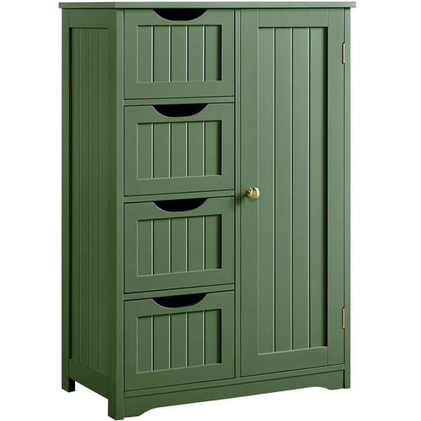 Yaheetech Bathroom Cabinet 4 Drawers - Image 7