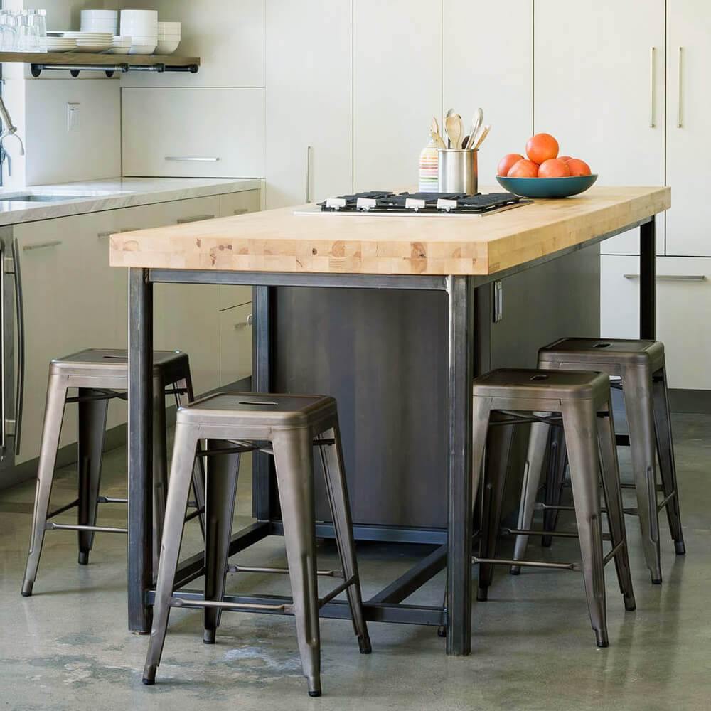 Yaheetech 24 inch Set of 4 Counter Height Metal Bar Stools - Image 7