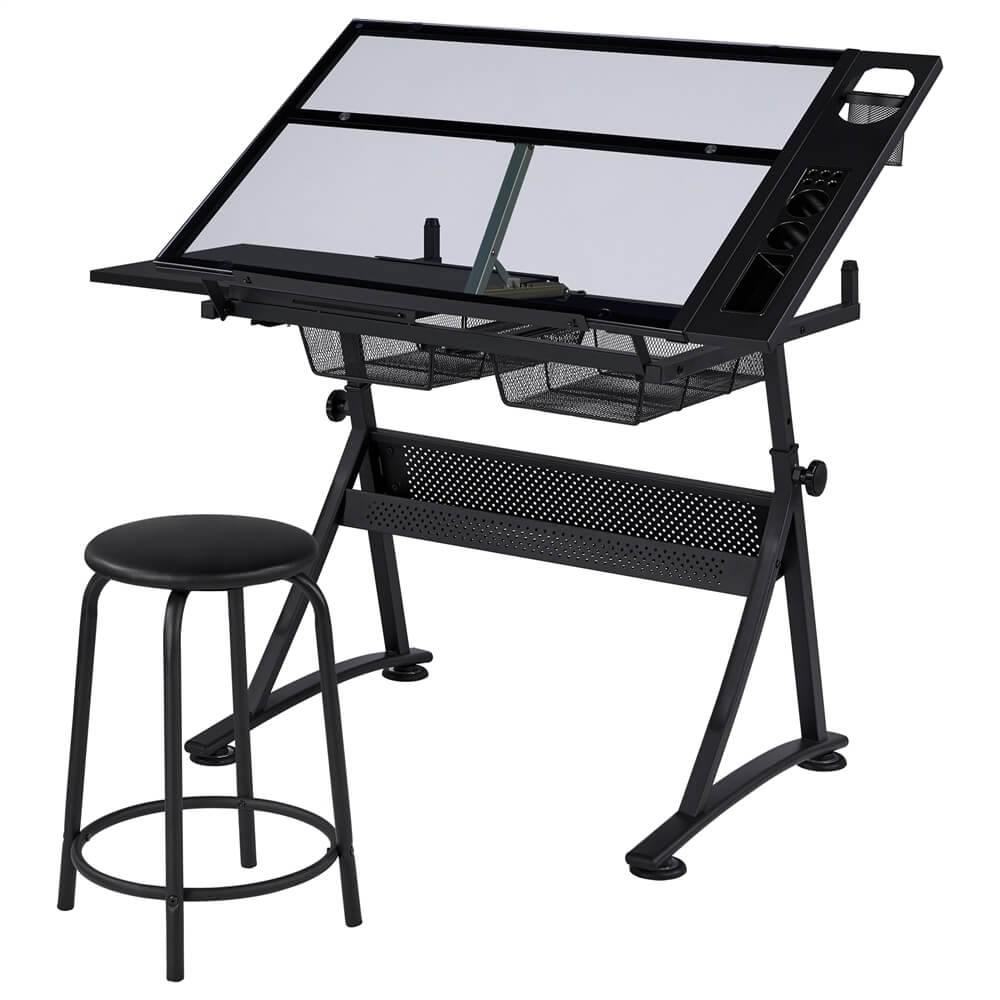 Yaheetech Glass Drafting Table 28'' to 36'' - Image 2