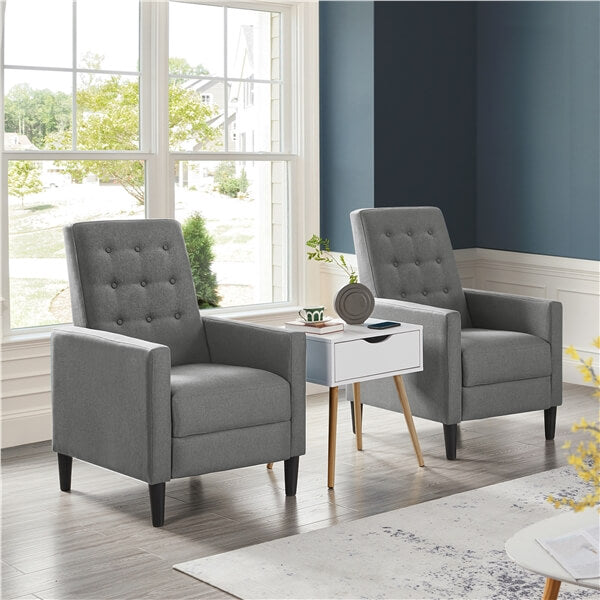 Yaheetech Fabric Recliner Chair Mid-Century Modern Recliner - Image 4