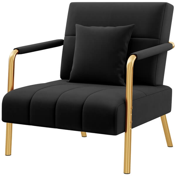 Yaheetech 30?? W Velvet Accent Armchair with Cozy Pillow - Image 14