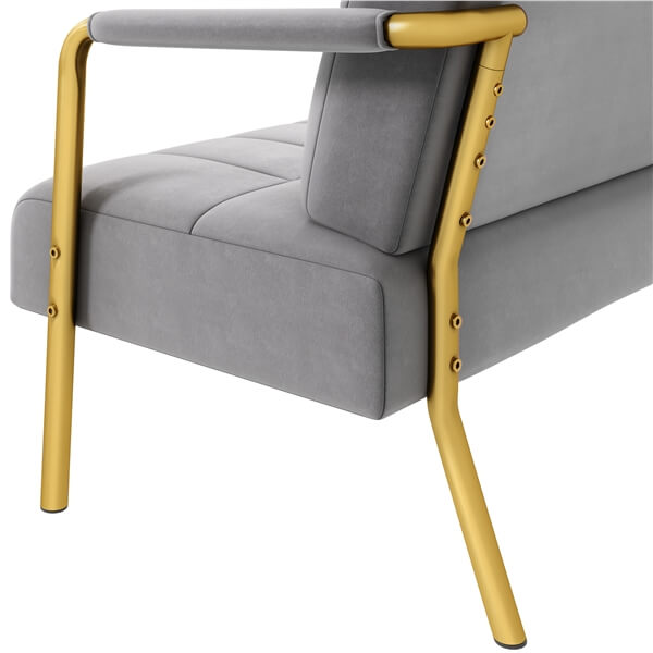 Yaheetech 30?? W Velvet Accent Armchair with Cozy Pillow - Image 7