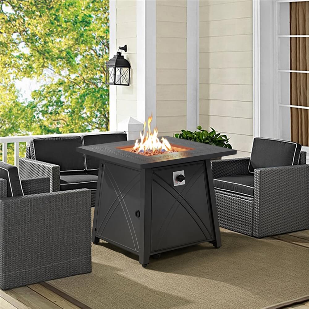 Yaheetech 28 Inch Propane Fire Pit Table