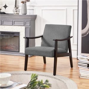 Yaheetech Leisure Chair with Solid Armrest and Feet