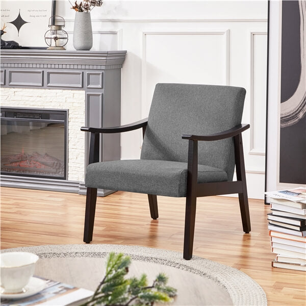 Yaheetech Leisure Chair with Solid Armrest and Feet