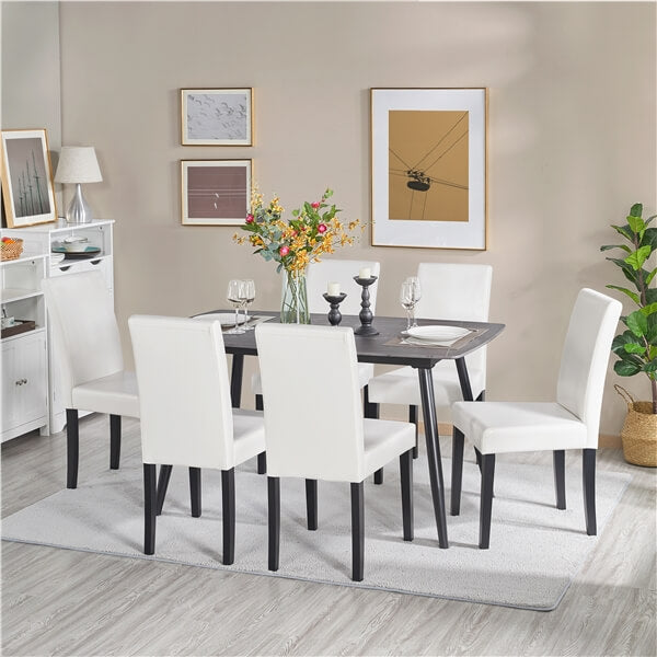 Yaheetech Dining Chairs Set of 4 PU Leather Upholstered Parsons - Image 10