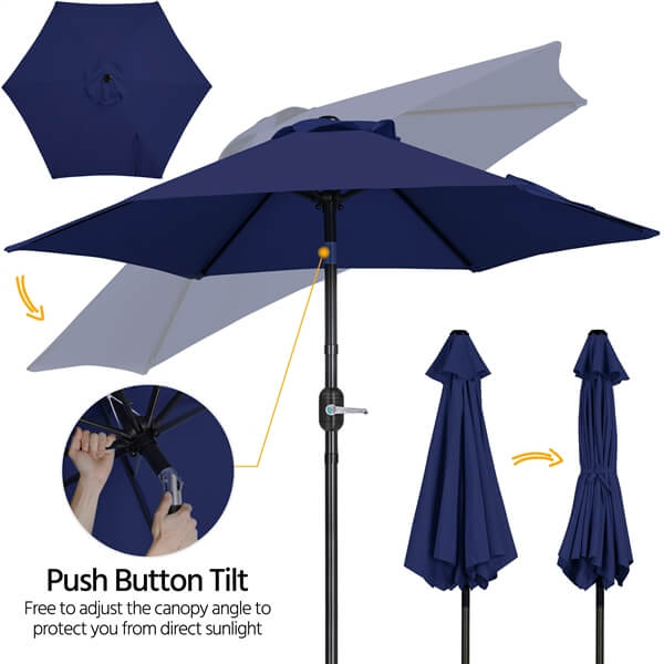 Yaheetech Patio Umbrella. 7.5FT Outdoor Table Market Umbrella - Image 6