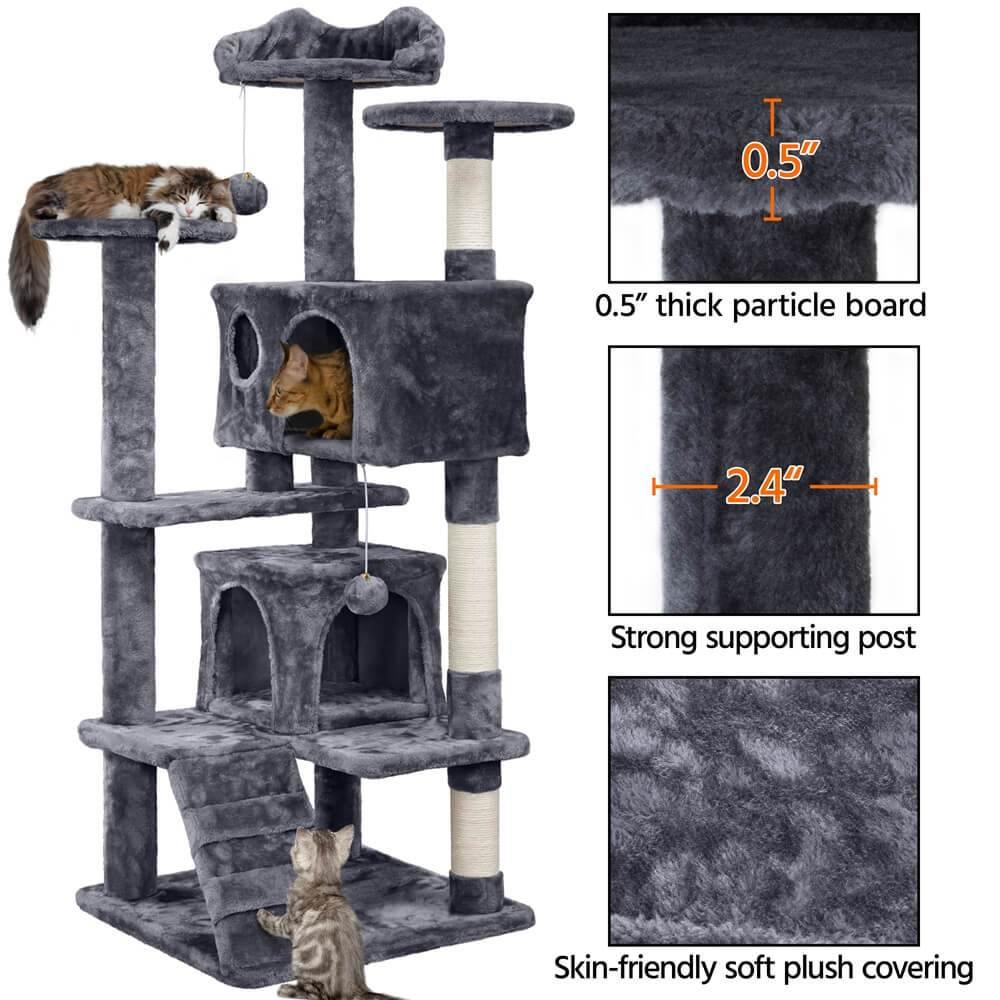 Yaheetech 54?? Tall Condo Kitten Tree Tower Cat Tree - Image 14