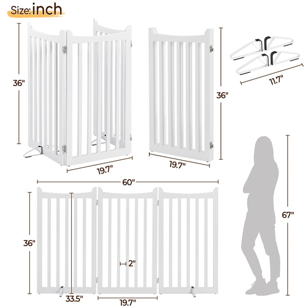 Yaheetech 24 H Freestanding Pet Gate for Dogs - Image 4