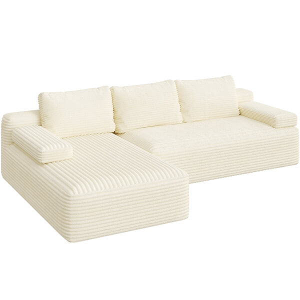 Yaheetech 110a 3 Corduroy Modular Sectional Sofa - Image 4