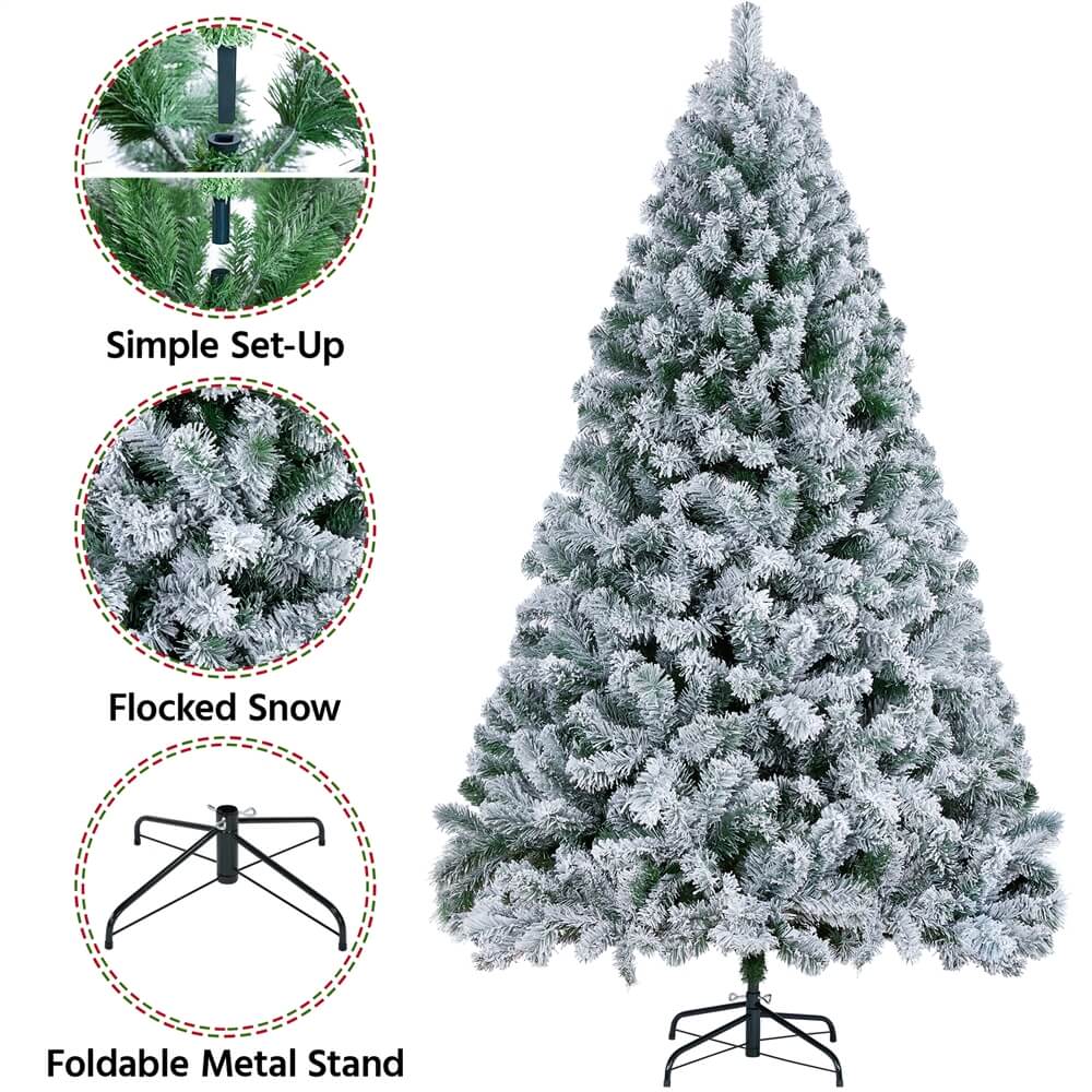 Yaheetech Frosted Artificial Christmas Tree - Image 9