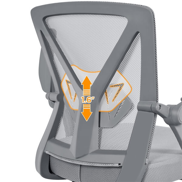 Yaheetech Computer Mesh Chair with Flip-up Arms Adjustable Height - Image 11