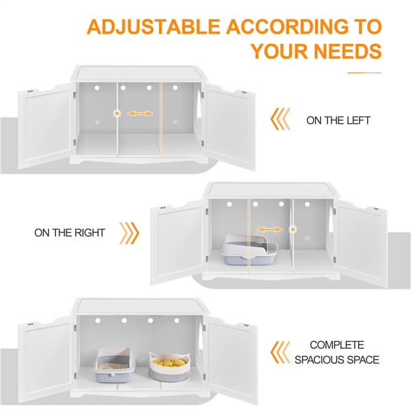 Yaheetech Cat Litter Box Enclosure. Litter Cabinet Furniture Hidden - Image 6
