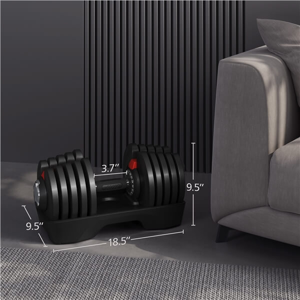 Yaheetech 4-90LBS Quick-adjust Dumbbell Set - Image 3