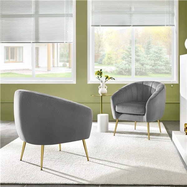 Yaheetech Velvet Accent Chair - Image 5