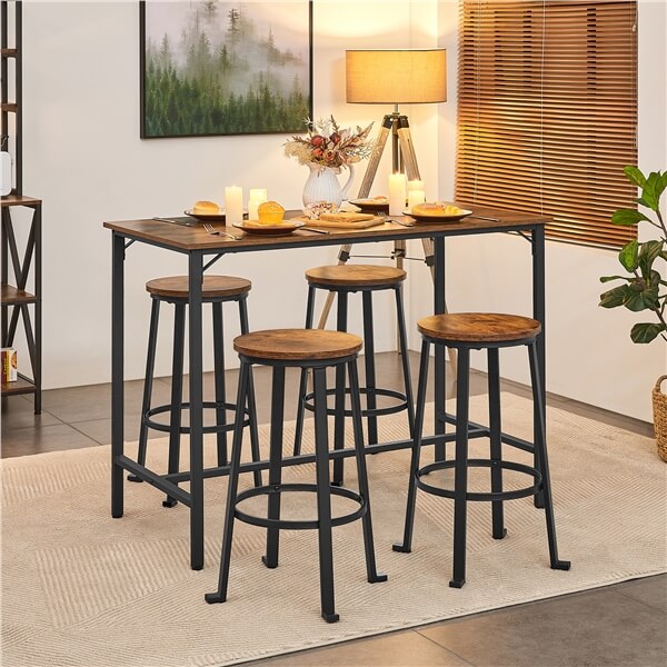 Yaheetech 26/29.5 inch Industrial Counter Barstools Set of 2 - Image 8